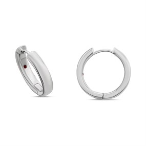 Cachet Silver Tone 18mm Hoop Earrings - J74209