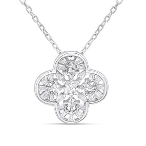 Briolette Floral CZ Necklet - J77182