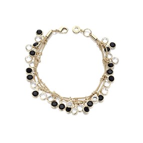 Anne Klein Beacon Gold Tone Crystal Bracelet - J78101
