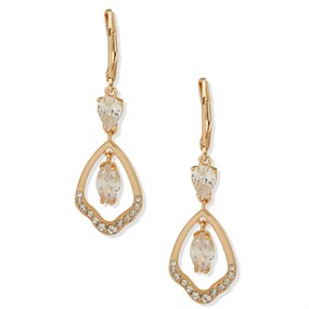 Annr Klein Gold Tone Crystal Drop Earrings - J78384