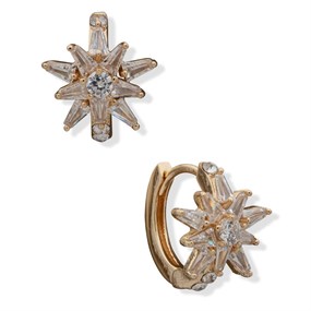 Anne Klein Starburst Hoop Earrings - J78416