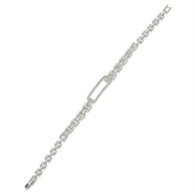 Anne Klein Silver Tone Cubic Zirconia Linked Chain Bracelet - J78445