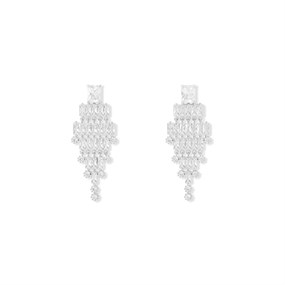 Crystal Allure CZ Baguette Drop Earrings - J79100