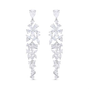 Crystal Allure CZ Waterfall Drop Earrings - J79107