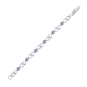 Crystal Allure Light Sapphire Crystal Link Bracelet - J80103