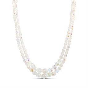 Crystal Allure Graduated Double Strand Crystal Necklet - J8095