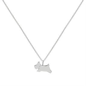 Radley RYJ2381 Silver Leaping Dog Diamond Necklace - J81124