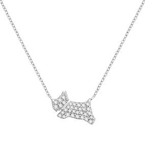 Radley RYJ2465 Silver CZ Jumping Dog Necklace - J81201