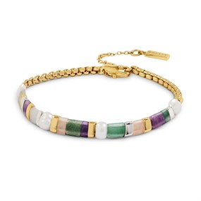 Radley RYJ3602S Gold Tone Green and Pink Bracelet - J81913