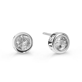 Radley RYJ1001S Silver Tone CZ Solitaire Earrings - J81915