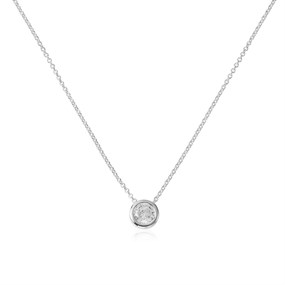 Radley RYJ2001S Silver Tone CZ Solitaire Necklet - J81922