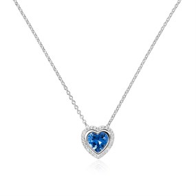 Radley RYJ2477S Silver Tone Blue CZ Necklace - J81926