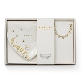 Radley RYJ3458S-TK-SET Trinket Tray and Heart Bracelet Set - J81929