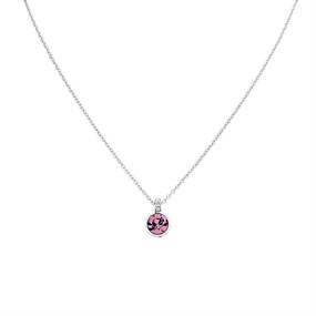 Oliver Weber Pink And White Crystal Necklace - J8524