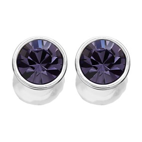 Oliver Weber Tanzanite Crystal Stud Earrings - J8540