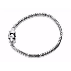 Truth Silver Snake Charm Bracelet - 19cm - J8999