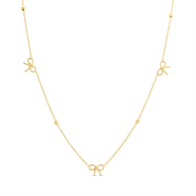Olivia Burton OBJ16VBN18 Vintage Bow Gold Plated Necklace - J9781
