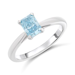 Platinum Lab Grown Certificated Fancy Blue Diamond - 1.05ct - L90004