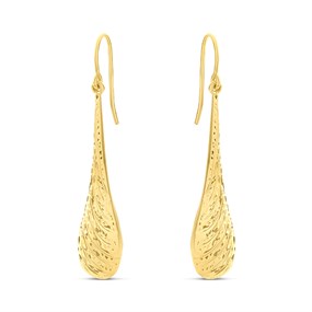 AUREUS Sterling Silver & 9ct Bonded Gold Hook Wire Earrings - M3405