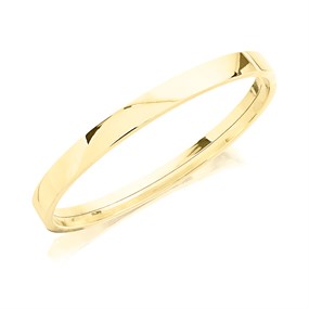 AUREUS Sterling Silver & 9ct Bonded Gold Bangle - M3502