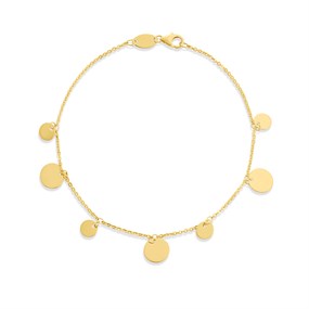 AUREUS Silver And 9ct Bonded Gold  Disc Bracelet - M3601