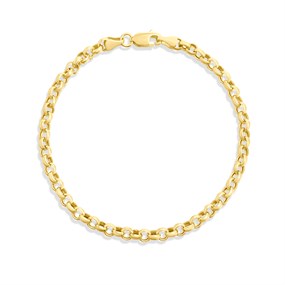 AUREUS Silver And 9ct Bonded Gold Belcher Bracelet - M3702