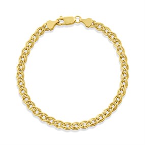 AUREUS Sterling Silver & 9ct Bonded Gold 7.5in Nonna Bracelet - M3753