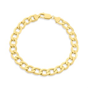 AUREUS Sterling Silver & 9ct Bonded Gold Curb Bracelet - M3788