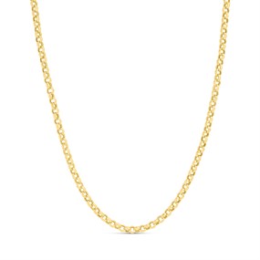AUREUS Silver & 9ct Bonded Gold 18in Belcher Chain - M3801