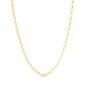 AUREUS Silver And 9ct Bonded Gold 18in Oval Belcher Chain - M3803