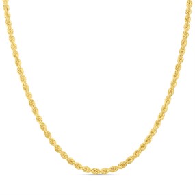 AUREUS Sterling Silver & 9ct Bonded Gold Rope Necklace - M3804