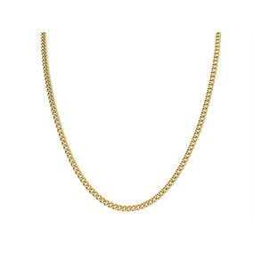 AUREUS Sterling Silver & 9ct Bonded Gold Curb Chain - 18in - M3808