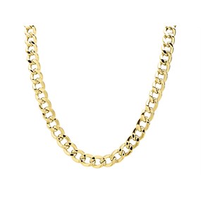 AUREUS Sterling Silver & 9ct Bonded Gold Curb Chain - 22in - M3880