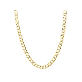 Aureus Sterling Silver & 9ct Bonded Gold Curb Chain - 18in - M3883
