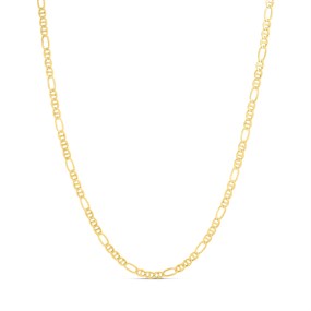 AUREUS Silver And 9ct Bonded Gold 18in Figarucci Chain - M3901