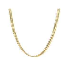 AUREUS Sterling Silver & 9ct Bonded Gold Fancy Necklet - 18in - M3903