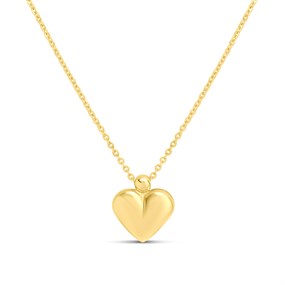 AUREUS Silver And 9ct Bonded Gold Heart Necklace - M4001