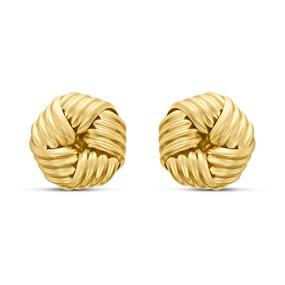 18ct Gold Vermeil Knot Stud Earrings - M5102