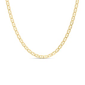 18ct Gold Vermeil Flat Anchor Chain - 20in - M5806