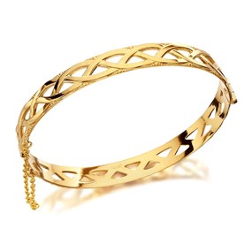 Rolled Gold Celtic Weave Bangle - M9304