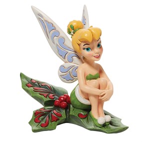 Disney Traditions 6010874 Tinkerbell On Holly Leaf - P01490