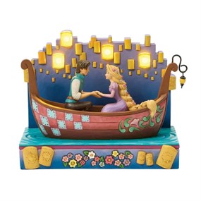 Disney Traditions 6016897 Tangled Boat With Lanterns - P01640