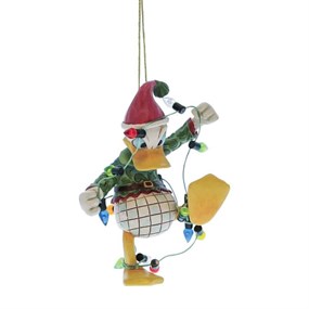 Disney Traditions 6017548 Donald In Xmas Lights Hanging Ornament - P01654