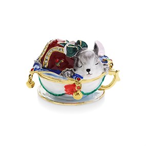 Craycombe Trinkets Mouse In Teacup Trinket Box - P1303