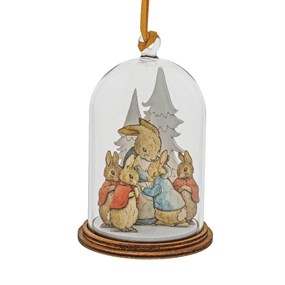 Kloche Peter Rabbit And Family At Christmas Hanging Ornament - P2259