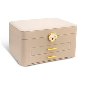 Beige Two Drawer Jewellery box - P55198