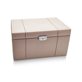 Mele & Co Mink Faux Leather Lockable Jewellery Box - P5599