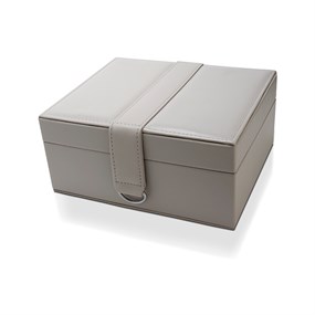 Mele & Co Dove Grey PU Jewellery Box - P56157