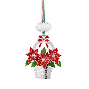 Newbridge Silverware Poinsettia Basket  Decoration - P59236