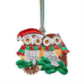Newbridge Silverware Owl Couple Decoration - P59240